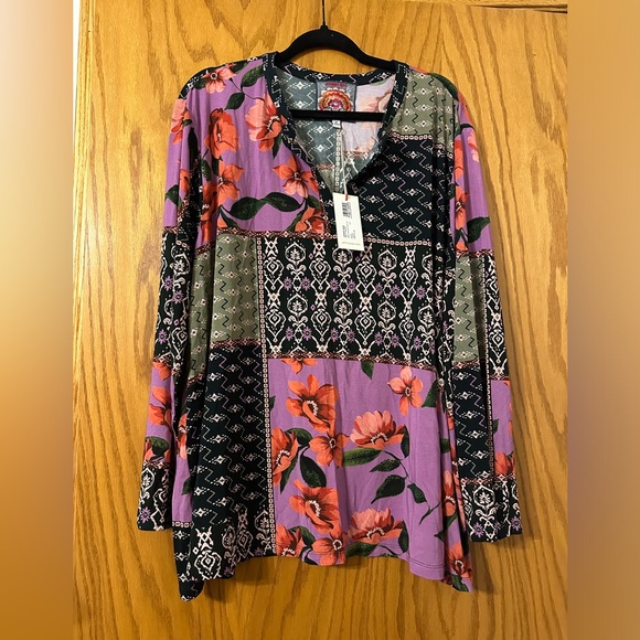 Johnny Was Multicolor Patchwork Blouse - Picture 3 of 13